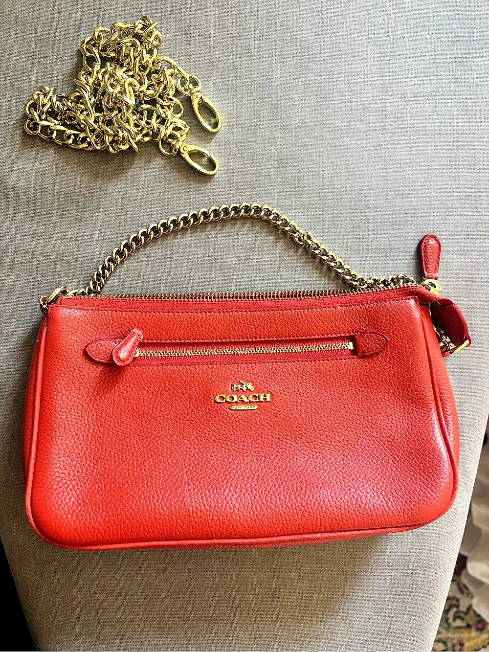 Coach Red Chain Crossbody Bag